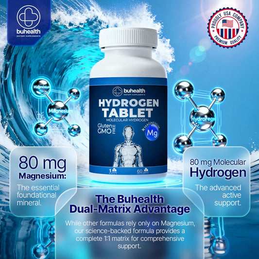 Hydrogen tablets plus Magnesium 60 tablets - 80 mg