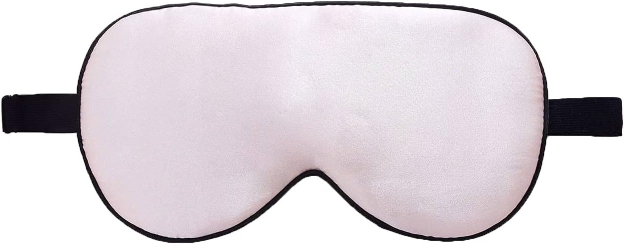 Soft Pink -  Natural Silk Eye Mask with adjustable strap